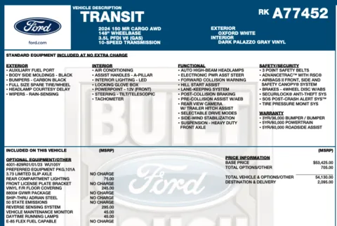 Photos of 2024 Ford Transit 150 for sale in Orem, UT at AutoMatch