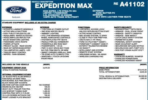 Photos of 2024 Ford Expedition MAX Limited for sale in Orem, UT at AutoMatch