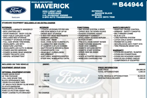 Another view of 2024 Ford Maverick Lariat for sale in Orem, UT at AutoMatch