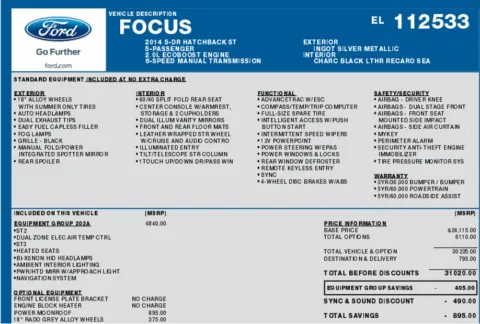 Photos of 2014 Ford Focus ST for sale in Orem, UT at AutoMatch