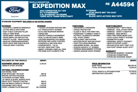 Photos of 2024 Ford Expedition Max XLT for sale in Orem, UT at AutoMatch