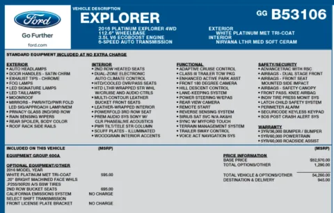 Photos of 2016 Ford Explorer Platinum for sale in Orem, UT at AutoMatch