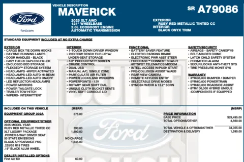 Photos of 2025 Ford Maverick XLT for sale in Orem, UT at AutoMatch