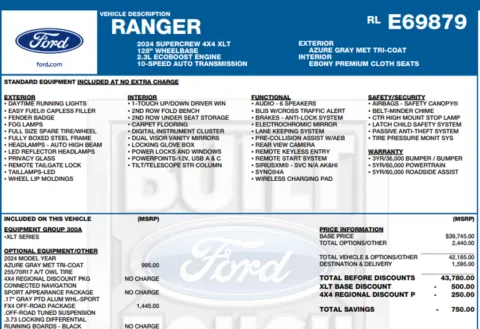 Photos of 2024 Ford Ranger XLT for sale in Orem, UT at AutoMatch