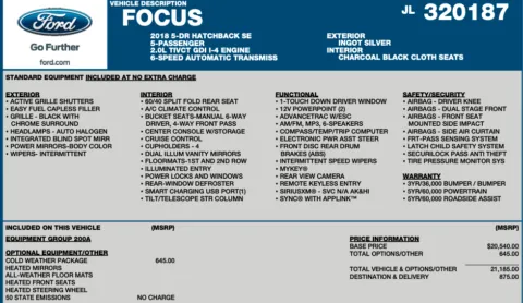 Photos of 2018 Ford Focus SE for sale in Orem, UT at AutoMatch