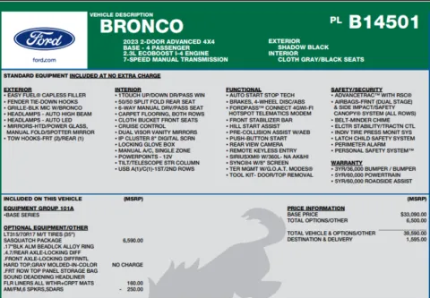 Photos of 2023 Ford Bronco ADVANCED 4X4 for sale in Orem, UT at AutoMatch