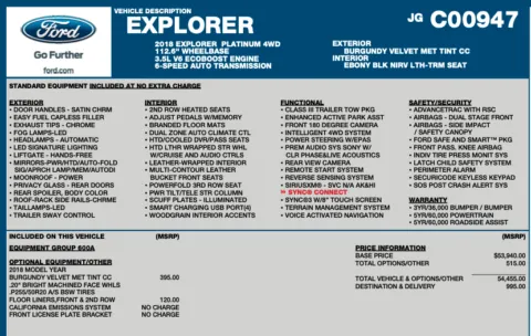 Photos of 2018 Ford Explorer Platinum for sale in Orem, UT at AutoMatch