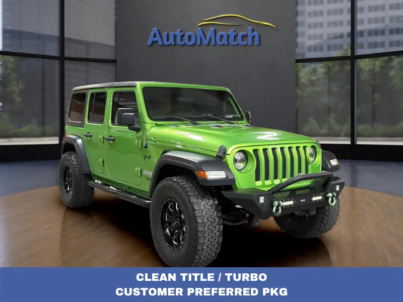 Green 2019 Jeep Wrangler Unlimited Sport 4X4 for sale in Orem, UT