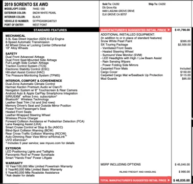 Photos of 2019 Kia Sorento SX V6 for sale in Orem, UT at AutoMatch