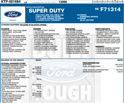Photos of 2024 Ford F-250 Super Duty Lariat for sale in Orem, UT at AutoMatch