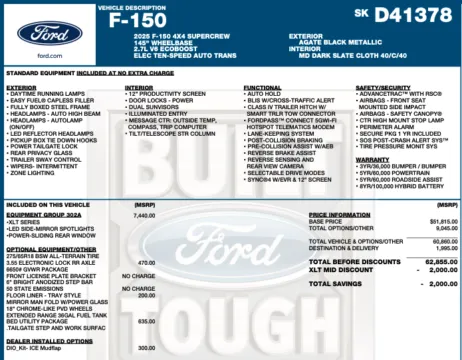 Photos of 2025 Ford F-150 XLT for sale in Orem, UT at AutoMatch