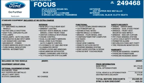 Photos of 2018 Ford Focus SEL for sale in Orem, UT at AutoMatch