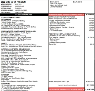 Photos of 2022 Kia Niro EV EX Premium for sale in Orem, UT at AutoMatch