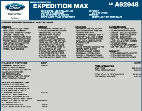 Photos of 2020 Ford Expedition MAX Limited for sale in Orem, UT at AutoMatch