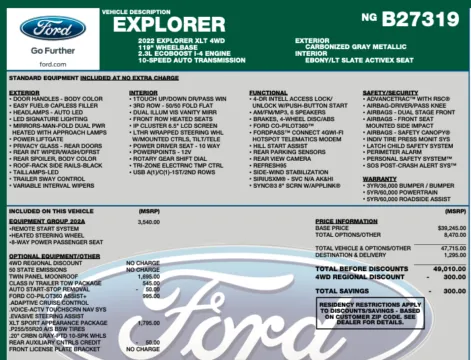 Photos of 2022 Ford Explorer XLT for sale in Orem, UT at AutoMatch