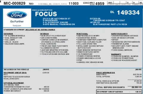 Photos of 2013 Ford Focus ST for sale in Orem, UT at AutoMatch