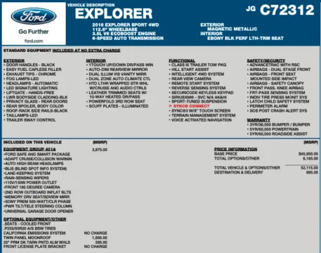 Photos of 2018 Ford Explorer Sport for sale in Orem, UT at AutoMatch