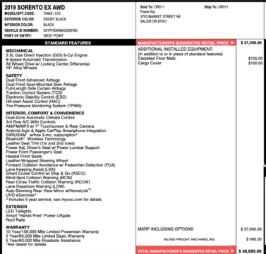 Photos of 2019 Kia Sorento EX V6 for sale in Orem, UT at AutoMatch