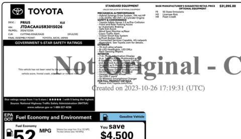 Photos of 2024 Toyota Prius XLE for sale in Orem, UT at AutoMatch