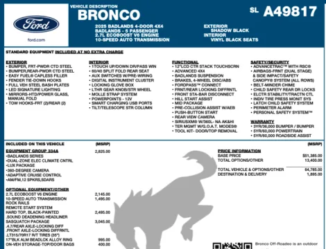 Photos of 2025 Ford Bronco Badlands for sale in Orem, UT at AutoMatch