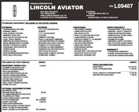 Photos of 2024 Lincoln Aviator Reserve for sale in Orem, UT at AutoMatch