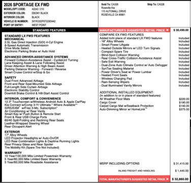 Photos of 2026 Kia Sportage EX for sale in Orem, UT at AutoMatch
