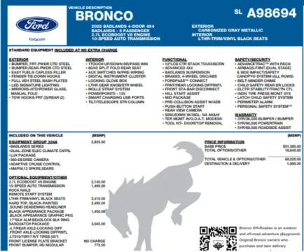 Photos of 2025 Ford Bronco Badlands for sale in Orem, UT at AutoMatch
