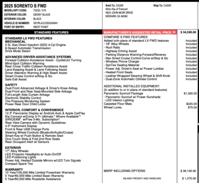 Photos of 2025 Kia Sorento S for sale in Orem, UT at AutoMatch