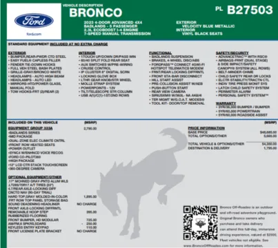 Photos of 2023 Ford Bronco Base Advanced for sale in Orem, UT at AutoMatch