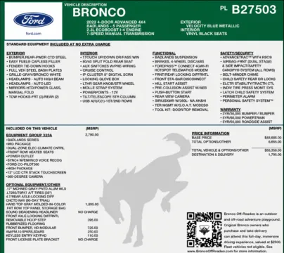 Photos of 2023 Ford Bronco Base Advanced for sale in Orem, UT at AutoMatch
