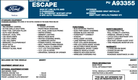 Photos of 2023 Ford Escape ST-Line Elite for sale in Orem, UT at AutoMatch