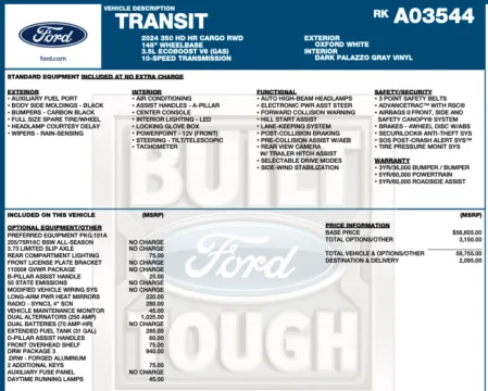 Photos of 2024 Ford Transit 350 HD for sale in Orem, UT at AutoMatch