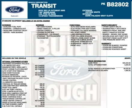 Photos of 2023 Ford Transit 350 LR CUTAWAY for sale in Orem, UT at AutoMatch