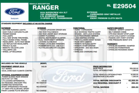 Photos of 2024 Ford Ranger XLT for sale in Orem, UT at AutoMatch