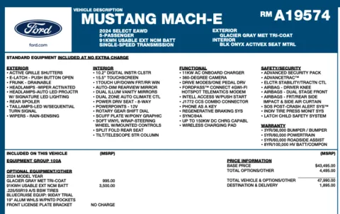 Photos of 2024 Ford Mustang Mach-E Select for sale in Orem, UT at AutoMatch