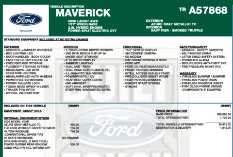 Photos of 2026 Ford Maverick Lariat for sale in Orem, UT at AutoMatch