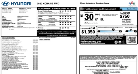 Photos of 2020 Hyundai KONA SE for sale in Orem, UT at AutoMatch