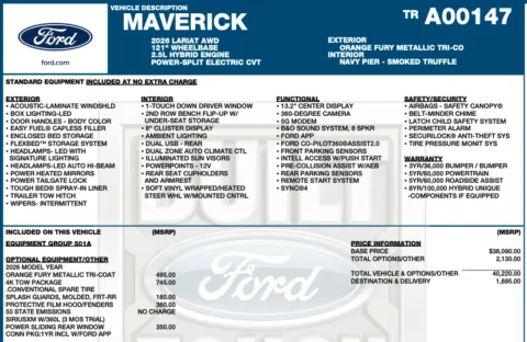 Photos of 2026 Ford Maverick Lariat for sale in Orem, UT at AutoMatch