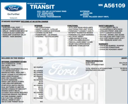 Photos of 2021 Ford Transit 350 HD for sale in Orem, UT at AutoMatch