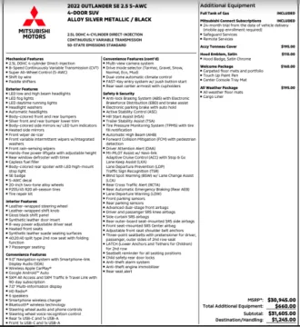 Photos of 2022 Mitsubishi Outlander SE for sale in Orem, UT at AutoMatch