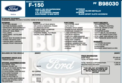 Photos of 2023 Ford F-150 Tremor for sale in Orem, UT at AutoMatch