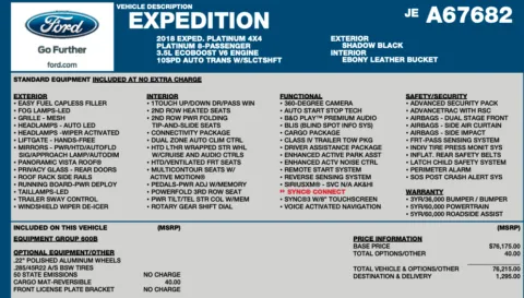 Photos of 2018 Ford Expedition Platinum for sale in Orem, UT at AutoMatch