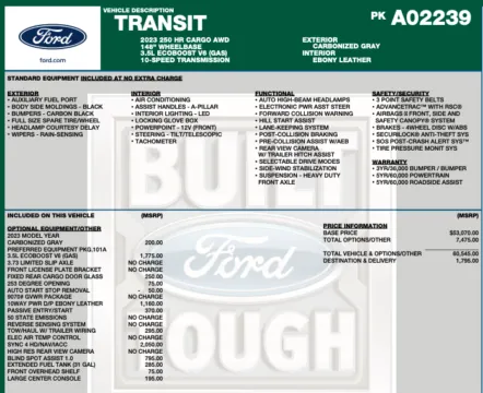 Another view of 2023 Ford Transit Camper Van 250 for sale in Orem, UT at AutoMatch