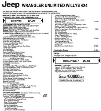 Another view of 2022 Jeep Wrangler Unlimited Willys for sale in Orem, UT at AutoMatch
