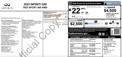 Photos of 2023 INFINITI Q50 Red Sport 400 for sale in Orem, UT at AutoMatch