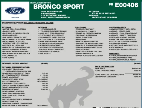 Photos of 2023 Ford Bronco Sport Badlands for sale in Orem, UT at AutoMatch