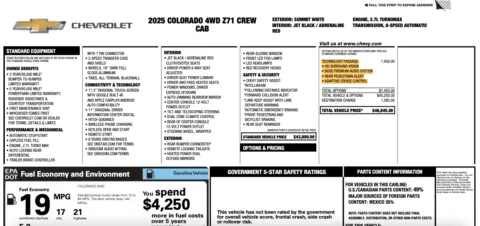 Photos of 2025 Chevrolet Colorado Z71 for sale in Orem, UT at AutoMatch