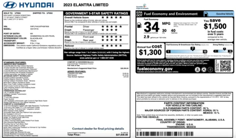 Photos of 2023 Hyundai ELANTRA Limited for sale in Orem, UT at AutoMatch