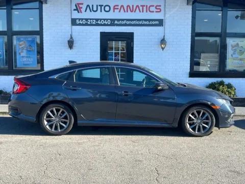 Blue 2019 Honda Civic EX Sedan 4D for sale in Fredericksburg, VA