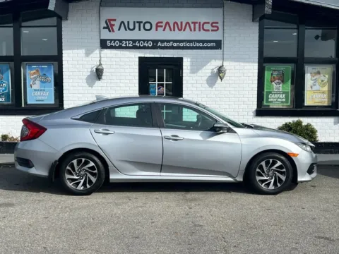 Silver 2018 Honda Civic EX Sedan 4D for sale in Fredericksburg, VA